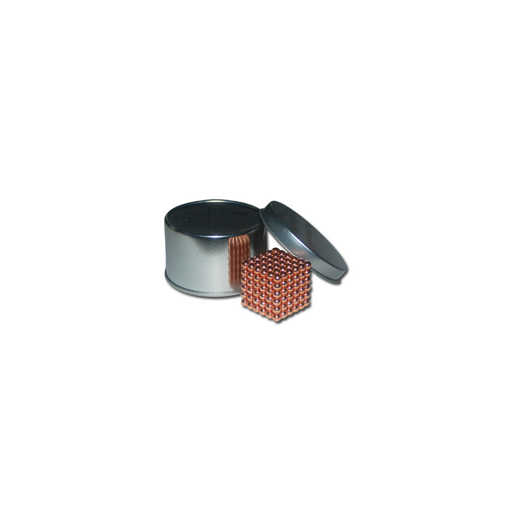Neocube Set mit 216 Neodym Magnetkugeln Kupfer in Metalldose