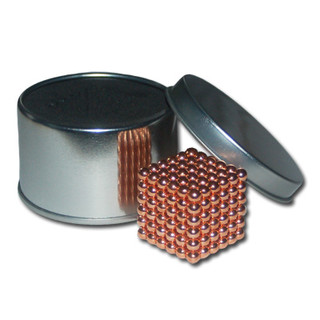 Neocube Set mit 216 Neodym Magnetkugeln Kupfer in Metalldose