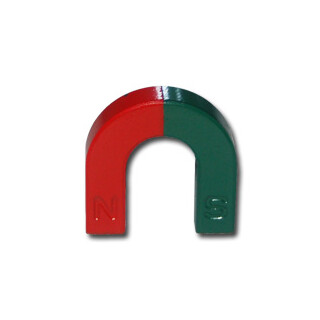 Small U-Shape magnet Ferrite red / green - 30 x 30 x 7 mm