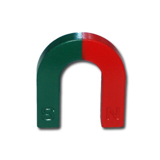 U-Shape magnet Ferrite red / green - 67 x 54 x 12 mm