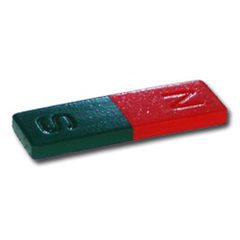 Block magnet Ferrite red / green - 50 x 16 x 4 mm