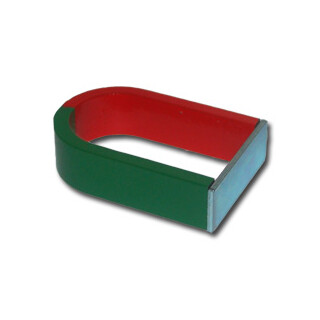 U-Shape magnet AlNiCo red / green - 80 x 53 x 21 mm