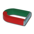 U-Shape magnet AlNiCo red / green - 50 x 40 x 10 mm