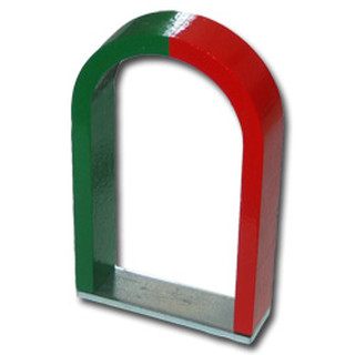 U-Shape magnet AlNiCo red / green - 100 x 63 x 18 mm