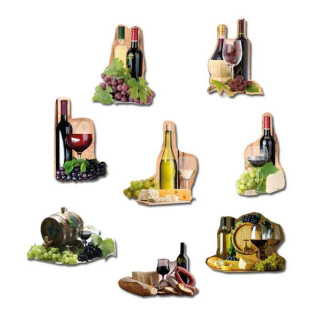 Pinboard Magnets "Wine" Set with 8 pcs.