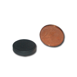 Hard ferrite Magnets Ø18x4 Y30BHT - pull force 100 g