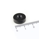 Neodymium magnets Ø15xØ3,5x5 with counterbore South black Epoxy - pull force 6 kg -