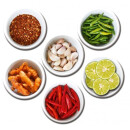 Motiv Magnetpinnwand Wrziges Essen Spicy Food 60x40 cm inkl. 6 Magnete
