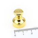Memo magnet with steel case  16 x 20 mm Neodymium GOLD