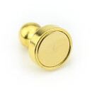 Memo magnet with steel case Ø 20 x 25 mm Neodymium Gold - holds approx. 7,5 kg