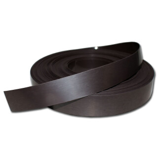 Magnetic tape Anisotropic 30mm x 0,9mm x rm. Plain Brown uncoated