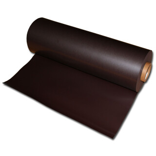 Magnetic foil Anisotropic 620mm x 0,6mm x rm. Plain Brown uncoated