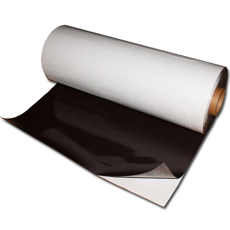 Magnetic foil Anisotropic 620mm x 0,6mm x rm. Plain Brown self-adhesive 3M 9448A