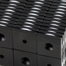 Neodymium magnets 20x20x3 with counterbore Black South 3,5 mm N40 - pull force 5 kg -