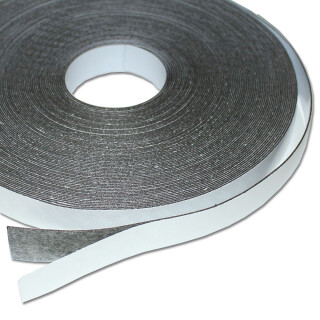 Ferro rubber steel tape self-adhesive White mat 20mm x 1,0mm x rm. writeable