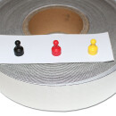 Ferro rubber steel tape self-adhesive White mat 50mm x 1,0mm x rm. writeable