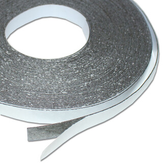 Ferroband Selbstklebend Weiß matt 18mm x 0,4mm x lfm. Eisenfolie beschreibbar