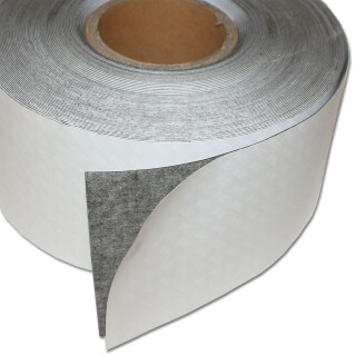 Ferro rubber steel tape self-adhesive White mat 100mm x 0,4mm x rm. writeable