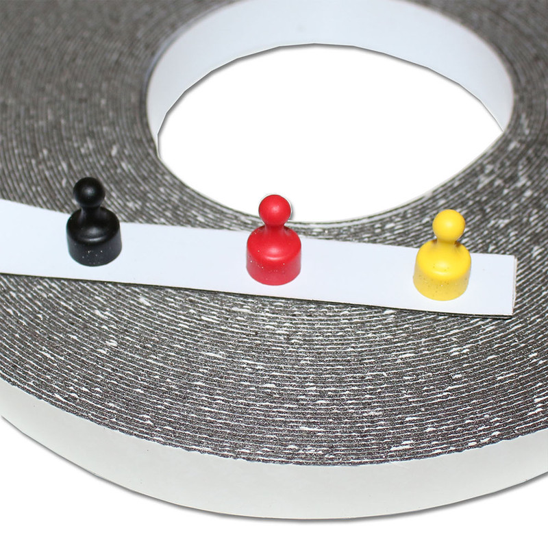 5 Meter x 18mm x 0,6mm Weiß Glänzend Ferroband selbstklebend Magnetband Magn