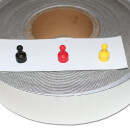Ferro rubber steel tape self-adhesive White glossy 50mm x 0,6mm x rm. writeable