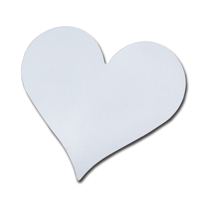Magnetic sticker heart magnets writeable 75 mm x 70 mm, White