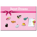 Magnetic pinboard Sweet Dreams 60x40 cm incl. 8 magnets