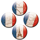 Magnetic pinboard Flag Amour pour la France 40x30 cm incl. 4 magnets