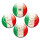 Motiv Magnetpinnwand Flagge Italien "Amore per lItalia" 40x30 cm inkl. 4 Magnete