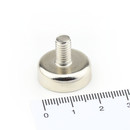 Neodymium flat pot magnets Ø 20 x 7 mm, with...