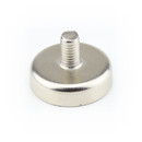 Neodymium flat pot magnets Ø 25 x 7 mm, with threaded neck - 20 kg / 200 N