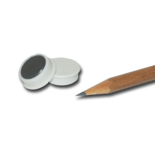 Pinboard Magnets Ø20x7 mm Hard ferrite - White