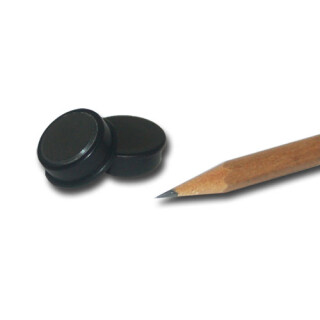 Pinnwand Magnete Ø20x7 mm Hartferrit - Schwarz
