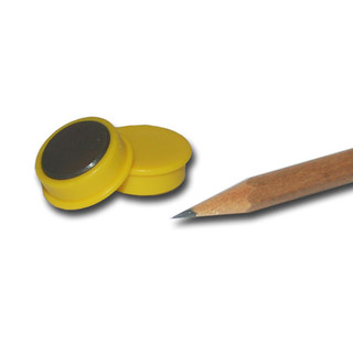 Pinboard Magnets Ø20x7 mm Hard ferrite - Yellow