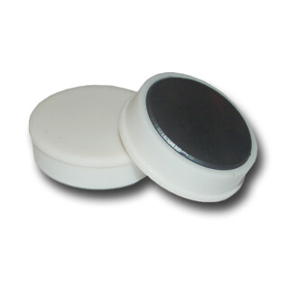 Pinboard Magnets Ø25x7 mm Hard ferrite - white