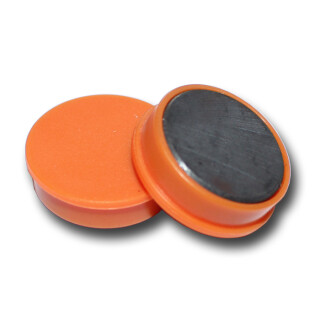 20 Weiße Pinnwand-Magnete – Ø 25 Mm, Mit Griffleiste, Für Whiteboard & Kühlschrank