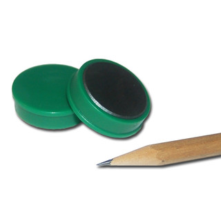 Pinboard Magnets Ø30x8 mm Hard ferrite - Green