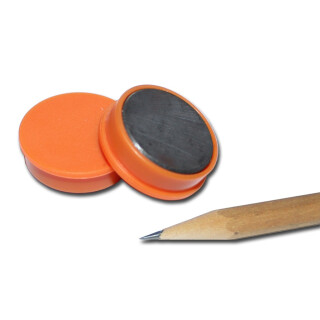 Pinnwand Magnete Ø30x8 mm Hartferrit - Orange