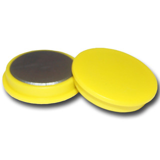 Pinboard Magnets Ø40x8 mm Hard ferrite - Yellow