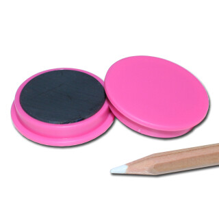 Pinnwand Magnete Ø40x8 mm Hartferrit - Pink