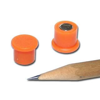 Pinboard Magnets Ø10x8 mm Neodymium - Orange