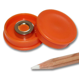 Pinboard Magnets Ø30x8 mm Neodymium - Orange