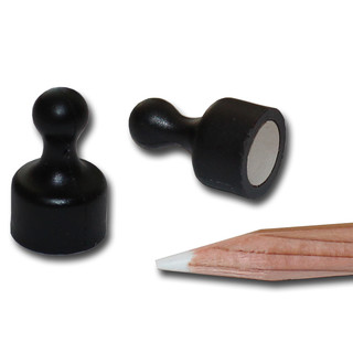 Neodymium Pinboard Magnets small Ø12x20 mm - Black