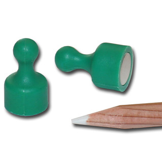 Neodymium Pinboard Magnets small Ø12x20 mm - Green