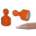 Neodym Kegelmagnete klein 12x20 mm - Orange