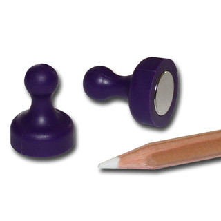 Neodymium Pinboard Magnets medium Ø19x25 mm - Purple