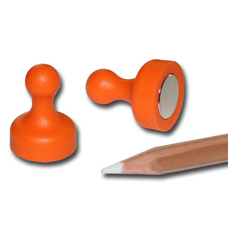 Neodymium Pinboard Magnets medium Ø19x25 mm - Orange