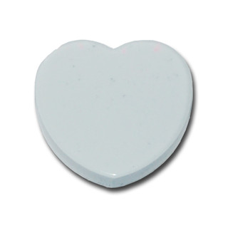 Heart Magnet 30 x 30 x 6 mm Ferrite - White