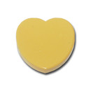 Heart Magnet 30 x 30 x 6 mm Ferrite - Yellow