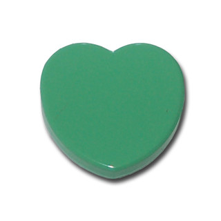 Heart Magnet 30 x 30 x 6 mm Ferrite - Green