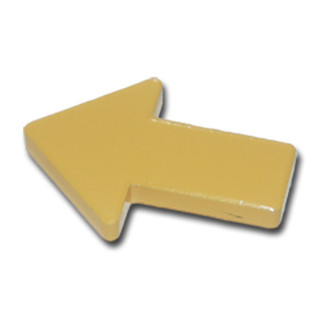 Pfeil Magnet 44 x 33 x 6 mm Ferrit - Gelb